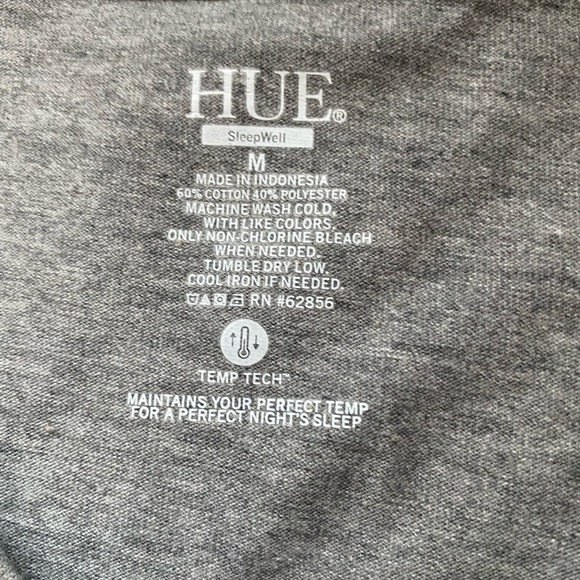 HUE 3/4 Length Sleep Shirt Gray - Picture 2 of 3